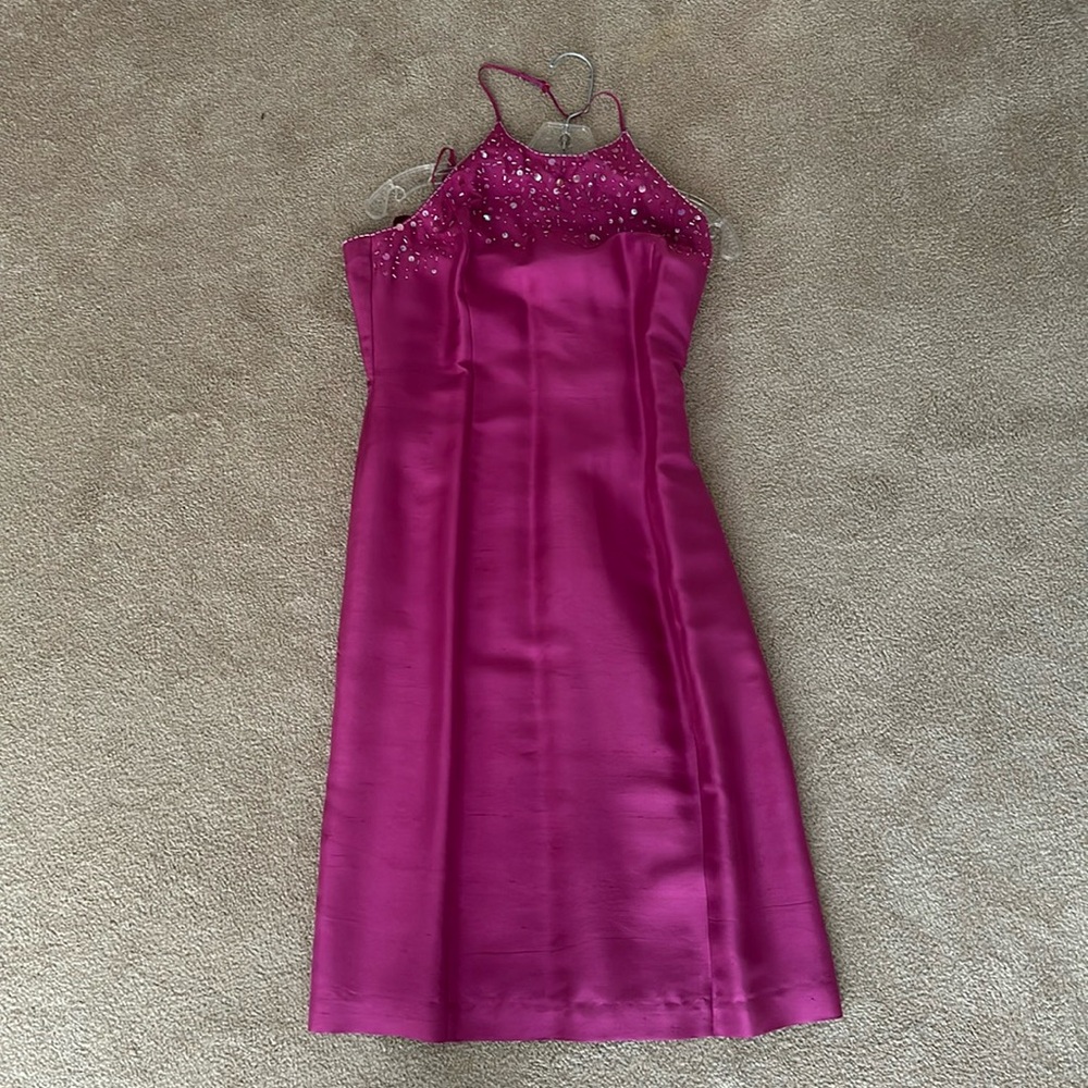 Hot Pink sequins dress